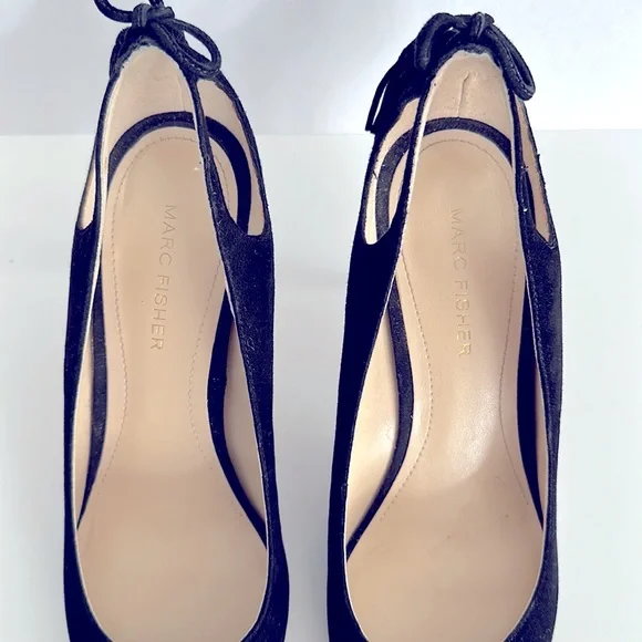 Marc Fischer Black Suede Heel with Tassel - Picture 4 of 9